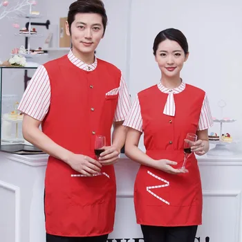 

Hotel Uniform Farmhouse Summer Female Clothing Store Hot Pot Restaurant Short Sleeved Uniforms Waitress Work Clothes J127