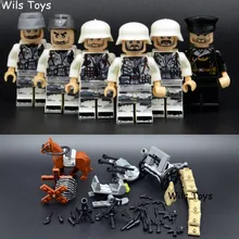 6 pcs Equipe Da SWAT MILITAR Soldado Das Forças Especiais Do Exército Alemão Modelo CS Figuras Blocos de construção Brinquedos Educativos Presentes Meninos Crianças