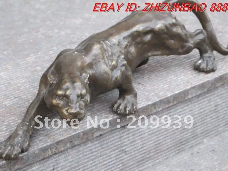 

24 "Excellent ART Bronze Statue ferocious Bengal Tiger King of Kings