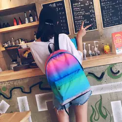2018 Новый женский студенческий рюкзак корейская мода простой большой емкости холст рюкзак