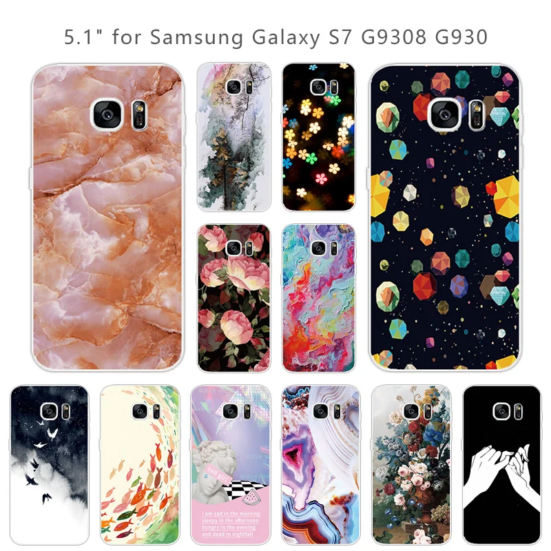 5 1 &quotдля Samsung Galaxy S7 G9308 G930 Прозрачный мягкий силиконовый чехол для телефона со