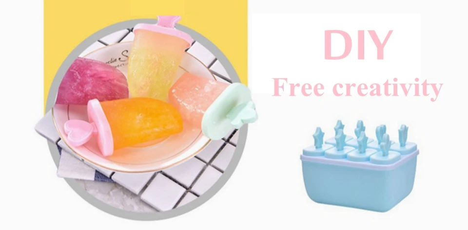 DIY домашнее эскимо плесень сезон лето; домашние тапочки для льда коробка с крышкой PP Пластик квадратные креативные палочка Для Мороженного Машина для приготовления льда 11*12*6,5 см