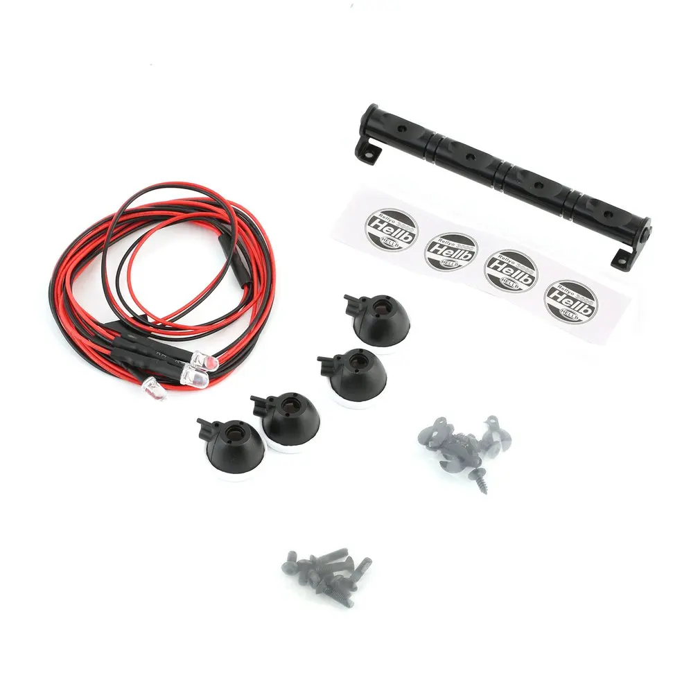 RC Car Light Round White Bright Lamp LED Roof Light Bar 4 Spotlight for