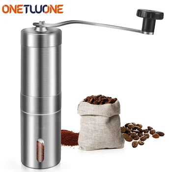 

Manual Coffee Grinder Coffee Maker Ceramics Core 304 Stainless Steel Hand Burr Mill Grinder Ceramic Corn Coffee Grinding Machine