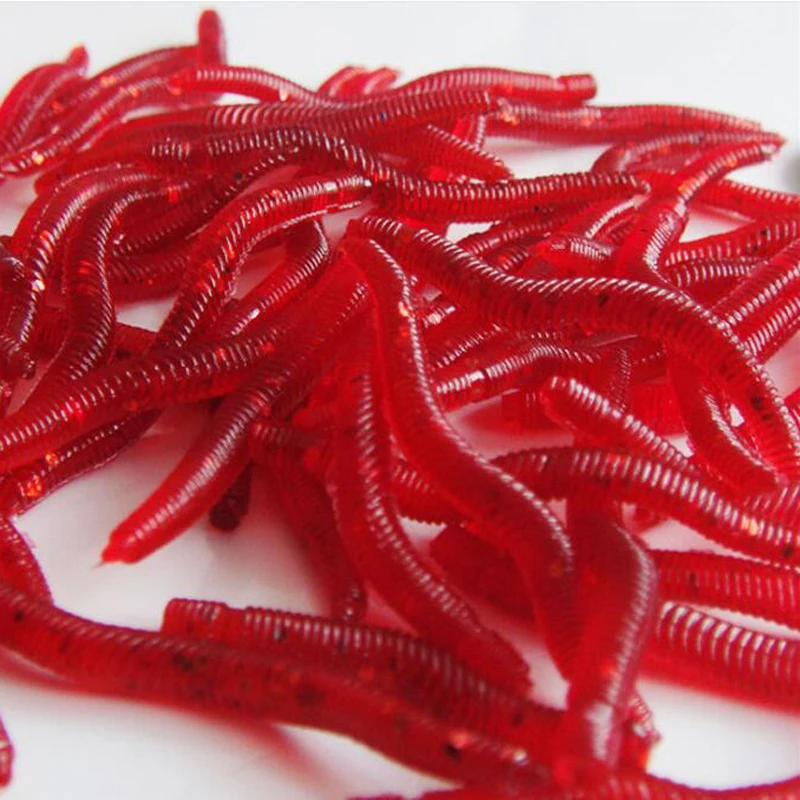 Buy JSFUN 100Pcs/Pack Simulation Earthworm Red Worms