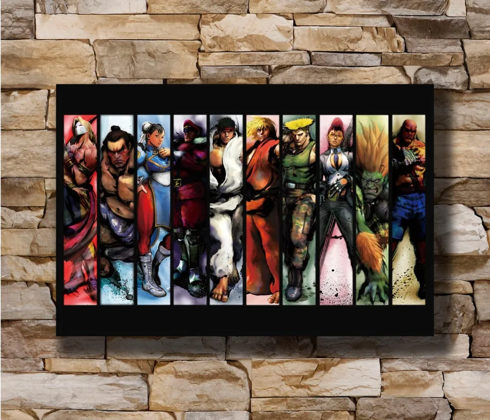 

N0713 Street Fighter Characters Classic Finghting 8x12 20x30 24x36 Silk Poster Art L-W Canvas Print Decoration