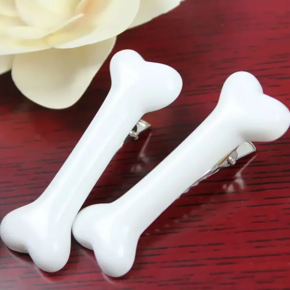 bow hair clip 1 Pair Colorful Fashion Lovely Women Gril Headwear Barrettes Hair Band Accessories Vivid Dog Bone Hair Clips Side Hairpin alice headband