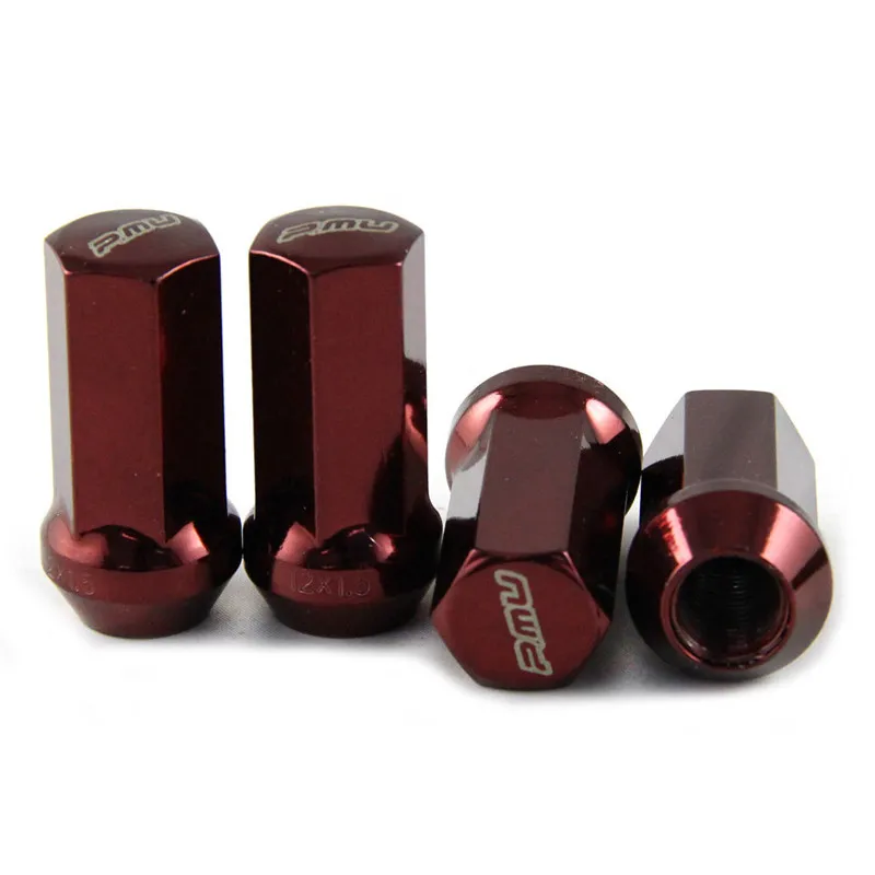 20pcs/set 45mm Project MU Racing Composite SPEC Steel Racing Wheel Nuts M12x1.5/1.25 Car Wheel Rims Lug Nuts - Color Name: Red