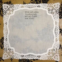 Женские носовые платки 12 шт./лот 12x1" White100% хлопок Дамские платки и свадебных торжеств для носовые платки на самом высоком уровне качества для невесты