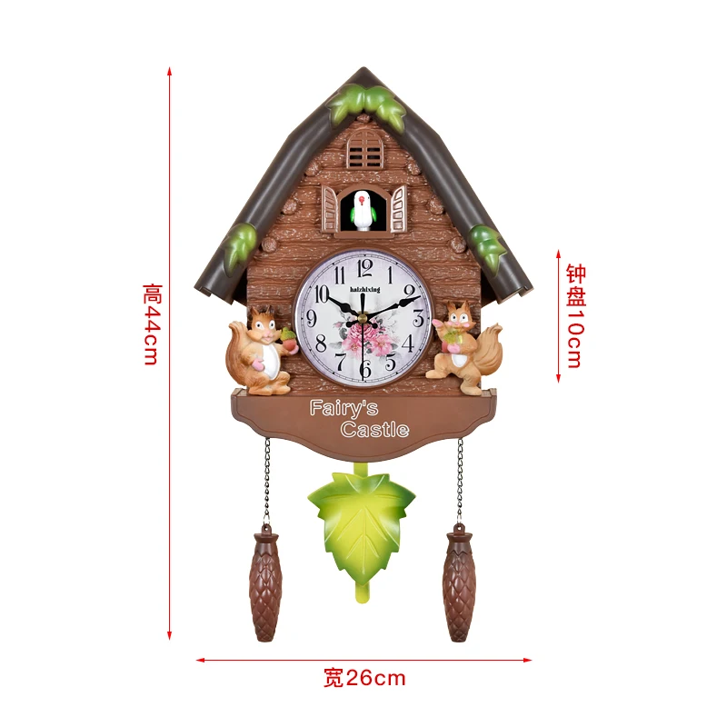 Часы в европейском стиле с принтом «Cuckoo», настенные часы для гостиной, будильник с изображением птицы, «Cuckoo», подвеска для детской комнаты, украшение на Рождество, год - Цвет: J