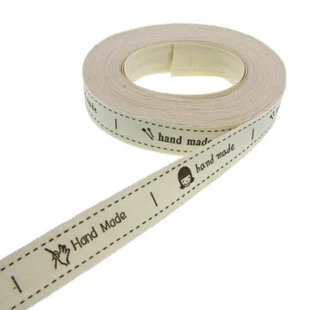 

10 Yards cotton ribbon printed hamdmade labels ribbons tape for crafts party sewing clothing supplies sweing fabric 15mm