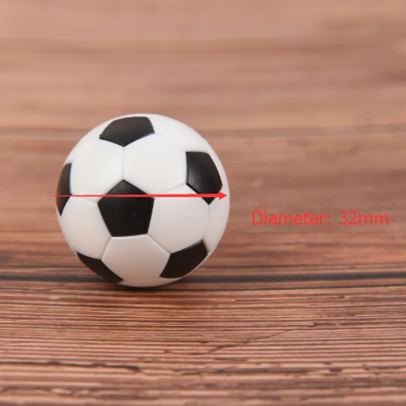 Новинка, 2 шт, черный и белый цвет, 32 мм, смоляные футбольные мячи, настольные футбольные мячи, детские футбольные мячи