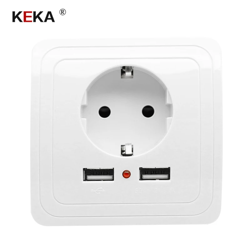 KEKA pop двойной USB порт настенное зарядное устройство адаптер для зарядки 2.4A