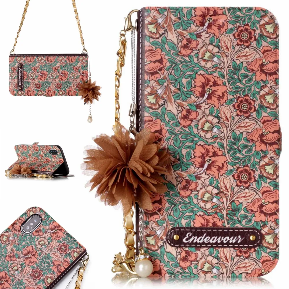 

Luxury Flip Leather Case for iPhone X 7 plus wallet phone bag Stand Cover For iphone 8 6 Plus 6s Plus 5 5s SE Cases coque