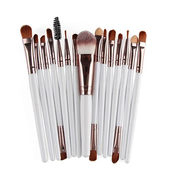 

15Pcs Portable Makeup Brush Set Foundation Brushes Eye Shadow Concealer Makeup Brushes Kit Liquid Powder Cream Blender Cosmetics