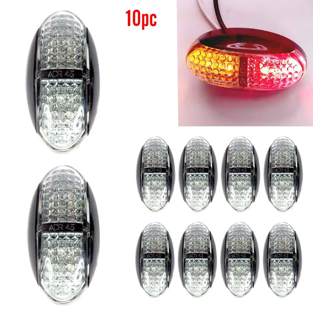 Waterproof 10pcs 4 Led Side Marker Light Car Truck Trailer Lorry Rear