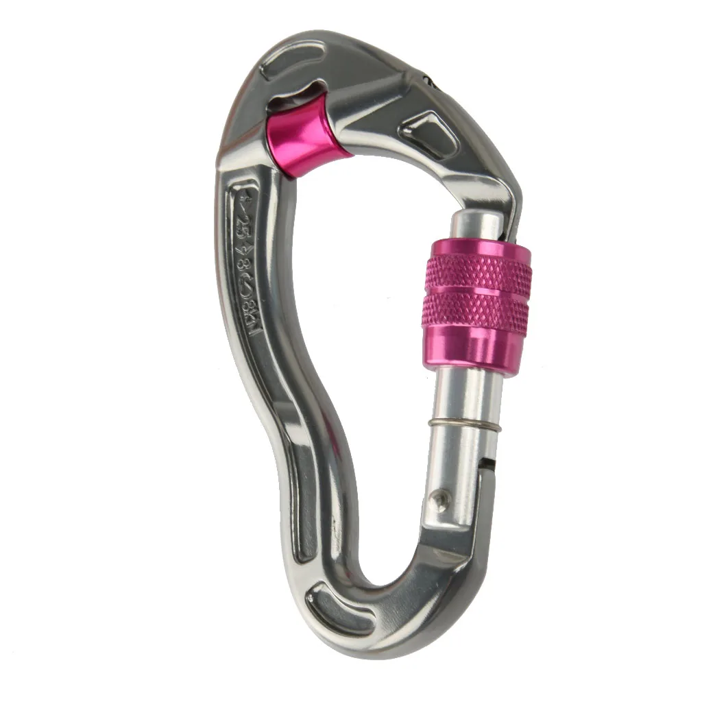

Newest Screw Locking Mountaineering Climbing Aluminum Carabiner 25KN Camping Accessory for Outdoor Rescue Engineering Protector