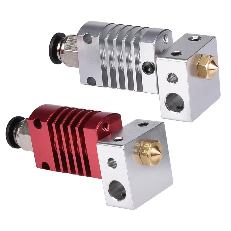 3D المعدني الكامل J-رئيس Hotend الطارد عدة CR8/CR10 ل CR-10 CR-10S 3D V6 بودين الطارد 1.75 /0.4 ملليمتر فوهة 3D طابعة أجزاء