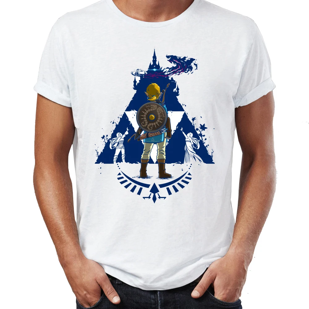 

Men's T Shirt Link and The Triforce Legend of Zelda Artsy Awesome Artwork Printed Tee