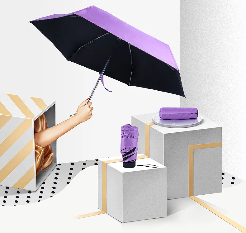 Портативный мужской зонт Мини карманный зонтик с УФ-защитой от Дождя Складной дамы небольшой автоматический зонт для покупок по доступной цене