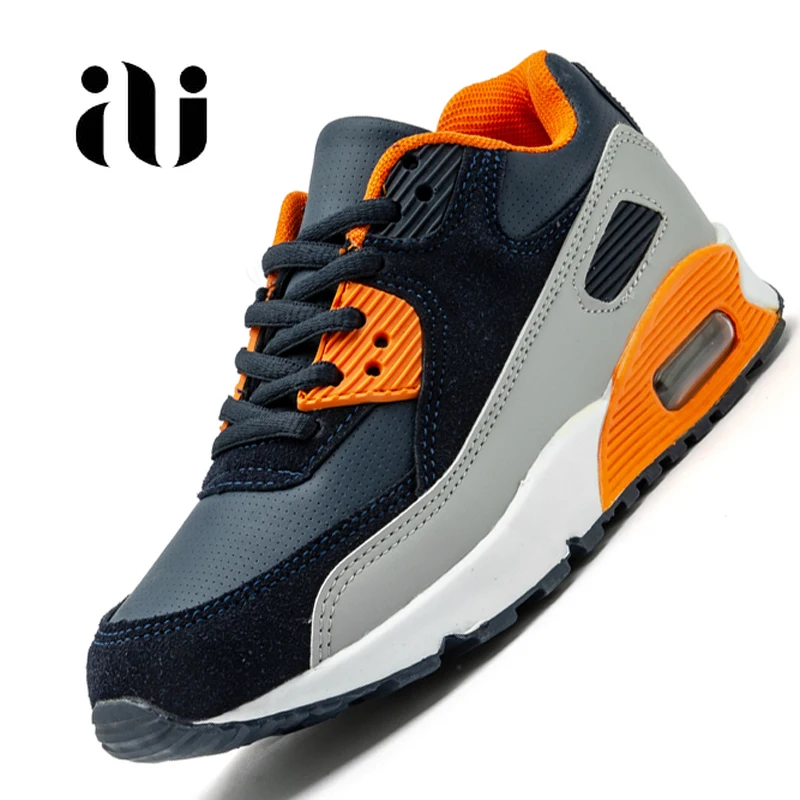 Online Nuevos zapatos casuales para niños zapatos de correr de cuero para niños pequeños zapatillas de deporte de amortiguación de aire para niños de fondo suave para niños