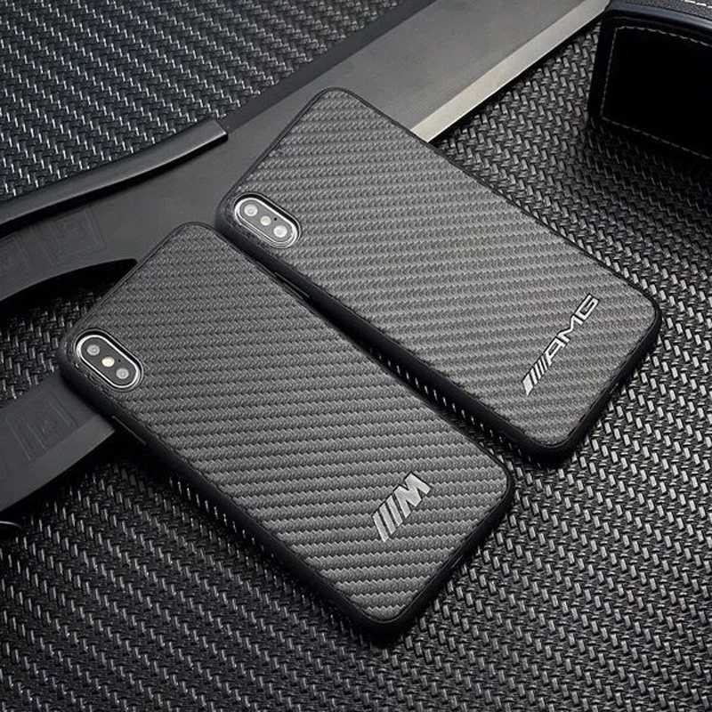 

Racing BMW M Apple X Mobile Shell Mercedes-Benz AMGiphone6s / 7/8 / Plus Protective Case iPhoneXS MAX Carbon Fiber Phone Case