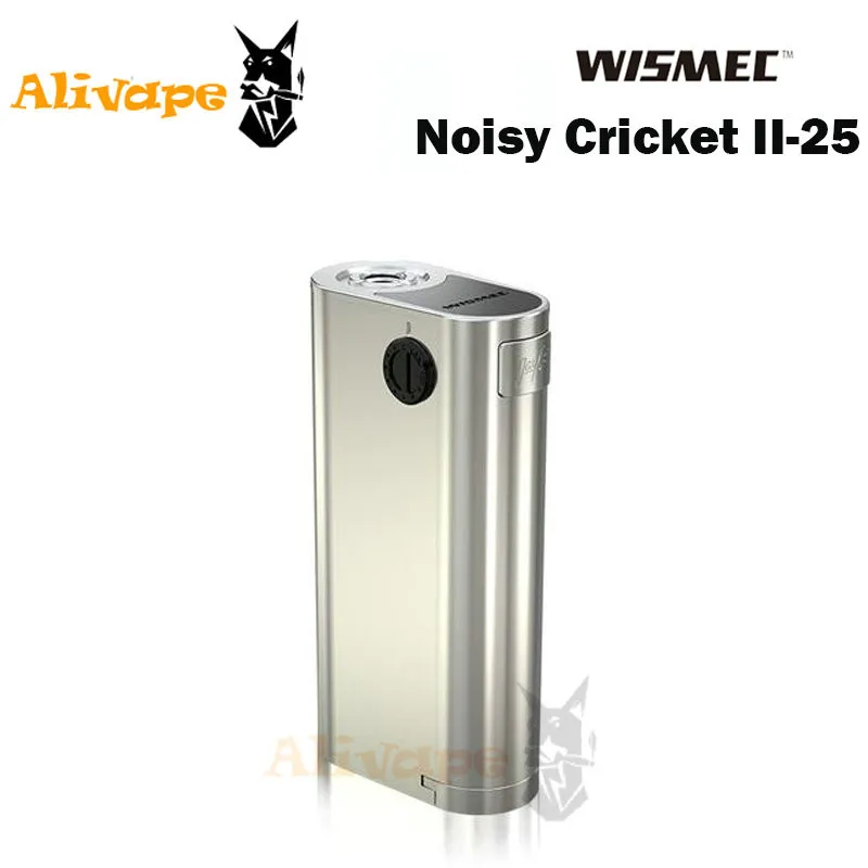 PRE-ORDER !! Wismec Noisy Cricket II-25 Box Mod Powered by Dual 18650 Cells Fit for 18650 Battery Adjustable Voltage Design