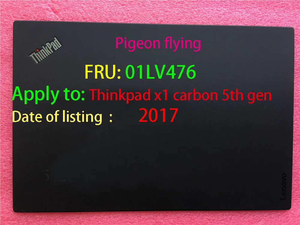 Thinkpad x1 углерода 5th gen(20HR 20K3 20K4 20HQ) черный ЖК-дисплей крышка FRU: 01LV492 01LV476