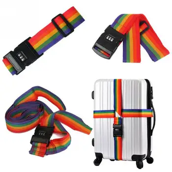

Adjustable Safety Belt Luggage Strap Cross Belt Packing Travel Suitcase Nylon 3 Digits Password Lock Buckle Strap Baggage Belts