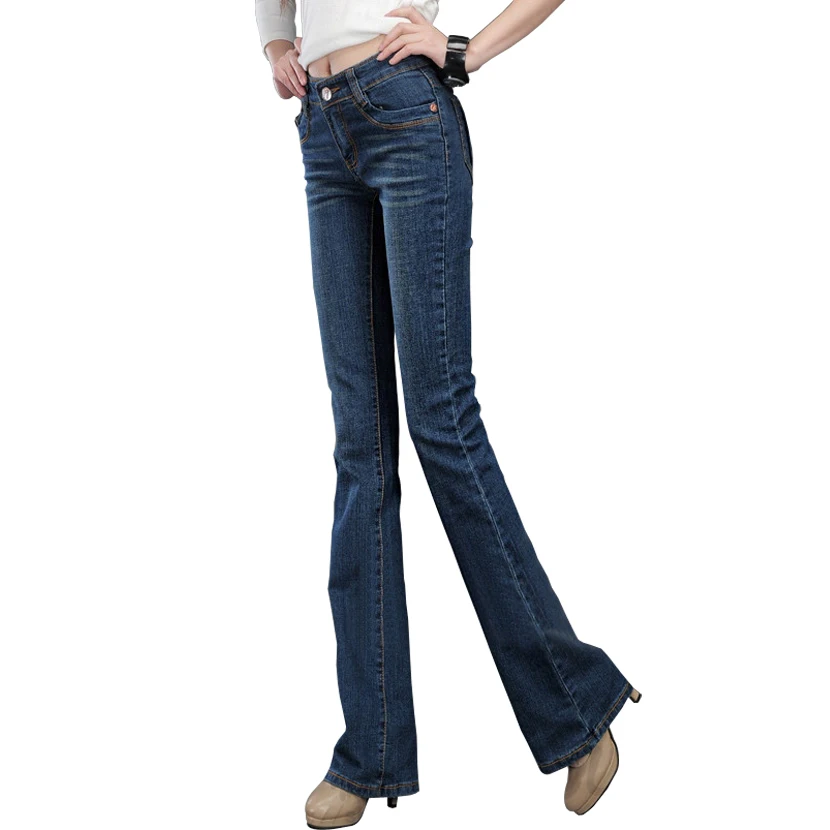 Бесплатная доставка Новые повседневные Модные брюки стрейч Джинсы для женщин Женский Тонкий Большие размеры широкие брюки для