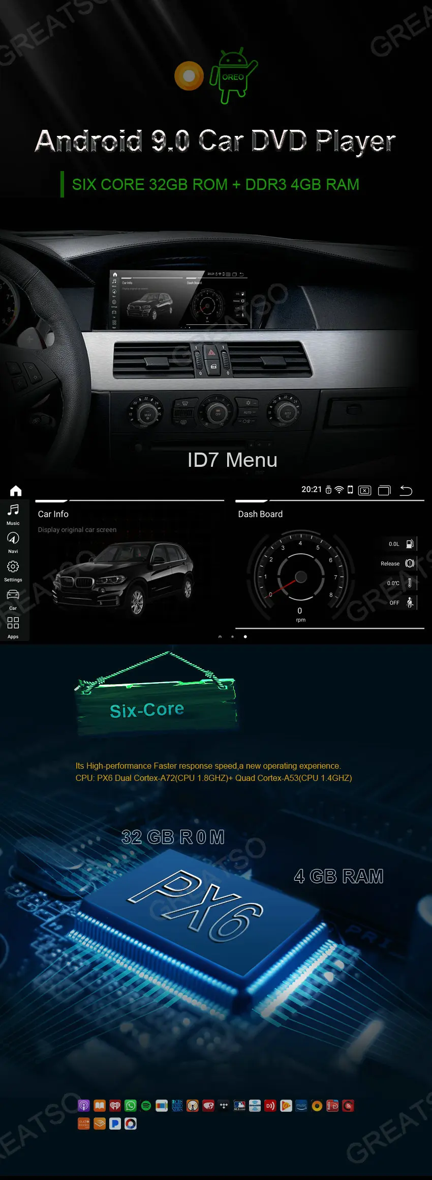 Sale Six core Android 9.0 car dvd FOR BMW 5 Series E60 E61 E63 E64 3 Series E90 E91 E92 CAR radio gps Multimedia receiver car monitor 10