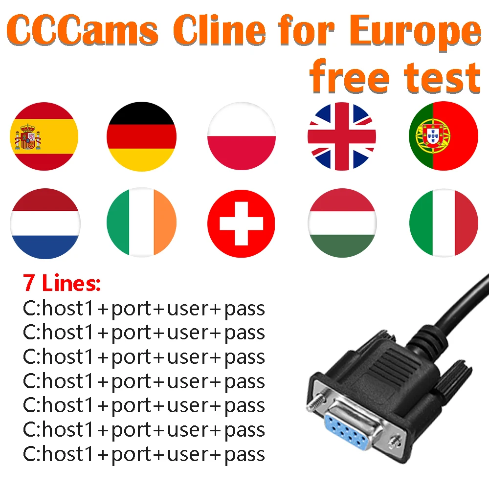 Cccams Cline Reseller панель для Испании Германия Польша Португалия Европа 7 CCCams линии для gtmedia V8 Nova Freesat CCCams панель