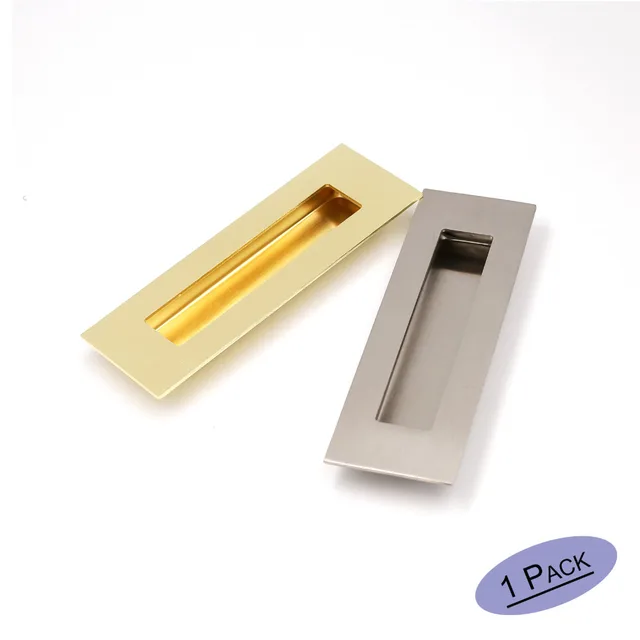 Sliding Door Handles Flush Pulls 6in x 2in Rectangular Recessed Kitchen