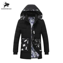Мужская одежда черная длинная зимняя куртка с принтом Мужская теплая Толстая Парка мужская зимняя куртка с капюшоном и длинным рукавом для мужчин размера плюс 6XL 7XL 8XL