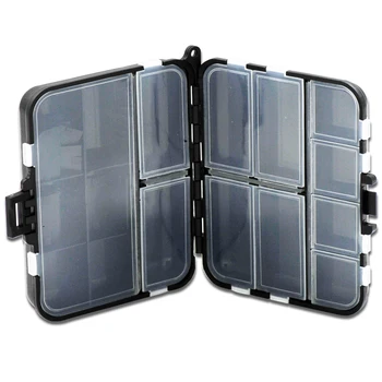 

Tsurinoya Fishing Lure Box 12*9*3cm/102.8g Black Plastic Tackle Bait Box Pesca Acesorios Fishing Accessories Box Portable Tools