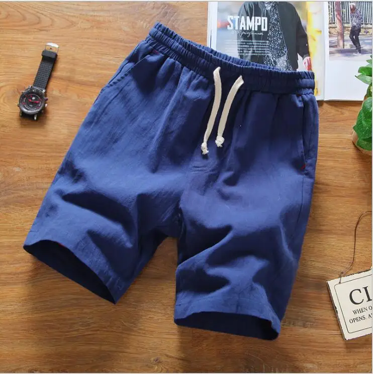 Лето новый стиль повседневные штаны для стройных Шорты Мужская пятиминутного брюки летние пляжные штаны мужские хлопковые пляжные шорты