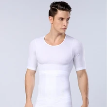 Для мужчин Мужская корректирующая футболка Бодибилдинг для похудения для живота животик жиросжигатель Корректор осанки рубашки с коротким рукавом Корсет для мужчин NY094