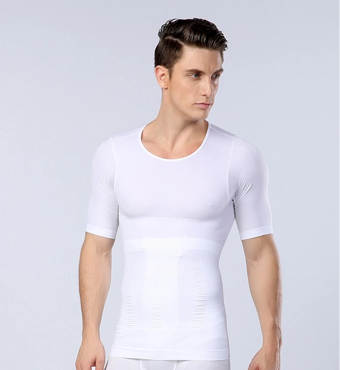 

Men Chest Shaper Bodybuilding Slimming Belly Abdomen Tummy Fat Burn Posture Corrector Compression Shirt Corset For Male NY094