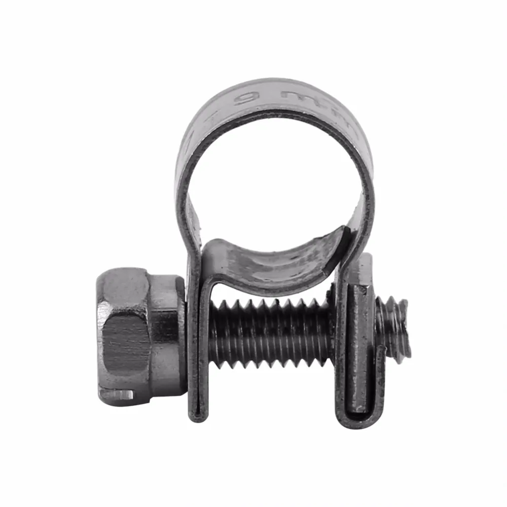 

10PCS/Lot Stainless Steel Mini Hose Clip Fuel Line Pipe Tube Fastener Hardware for Air Hose/Water Pipe/Puel Hose/Silicone Hose