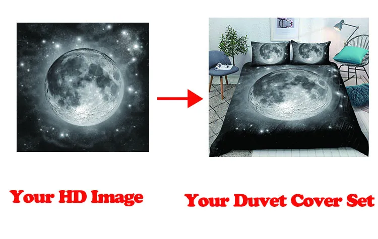 Интересный креативный индивидуальный дизайн пользовательские изображения 3d постельное белье набор пододеяльников набор цифровой печати