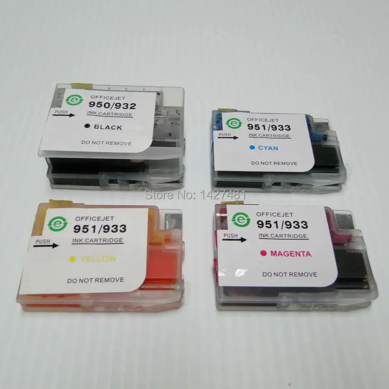 YOTAT Full Dye ink For HP932 HP 932 933 Refillable Ink Cartridge for HP Officejet 7510 Officejet