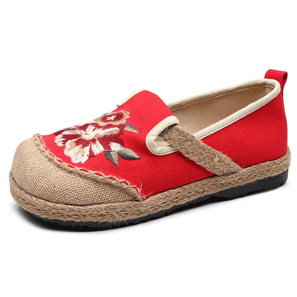 2020 веганские ручной работы женские льняные хлопковые Лоферы Эспадрильи с