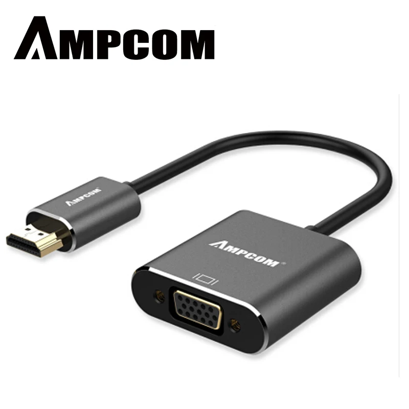AMPCOM HDMI к VGA адаптер HD 1080P цифро-аналоговый видео аудио maleaudio tovga famale конвертер кабель AMPCOM HDMI к VGA адаптер HD 1080P цифро-аналоговый видео аудио maleaudio tovga famale конвертер кабель