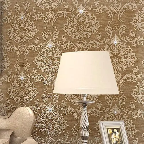 Kristal Berlian Wallpaper Mewah Eropa Berkelompok Kristal Berlian Wallpaper Mewah Eropa Berkelompok Non Woven Dekorasi Ruang Tamu