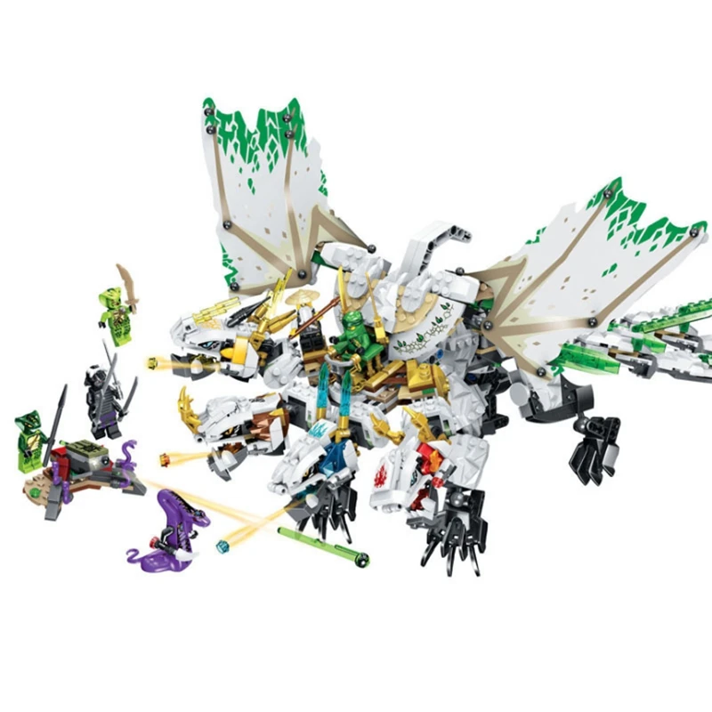 

New Thunderstorm Storm Dragon Phantom Ninjaly Mech 31186 Phantom Dragon Children's Assembled Building Block Toy Gift