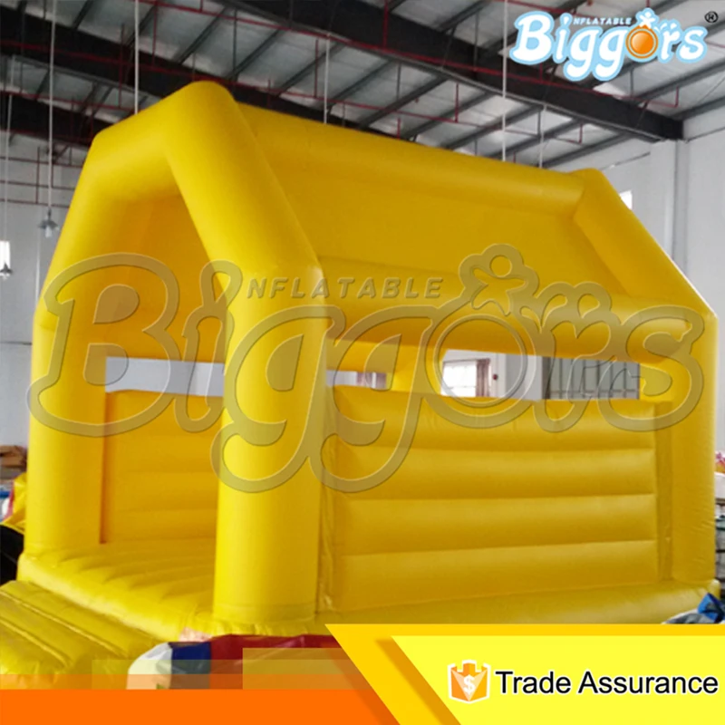 

PVC Material Inflatable Bouce House With Mini Yellow House Shape Bouncer For Kids