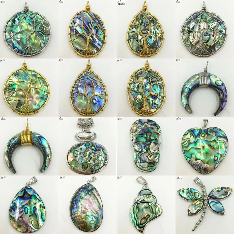 

Free Shipping Women Fashion Jewelry New Zealand Abalone Shell Pendant Bead WFH589
