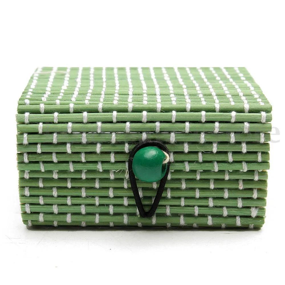 

Ring Necklace Earrings Bamboo Wooden Case Jewelry Storage Boxes Holder Posh