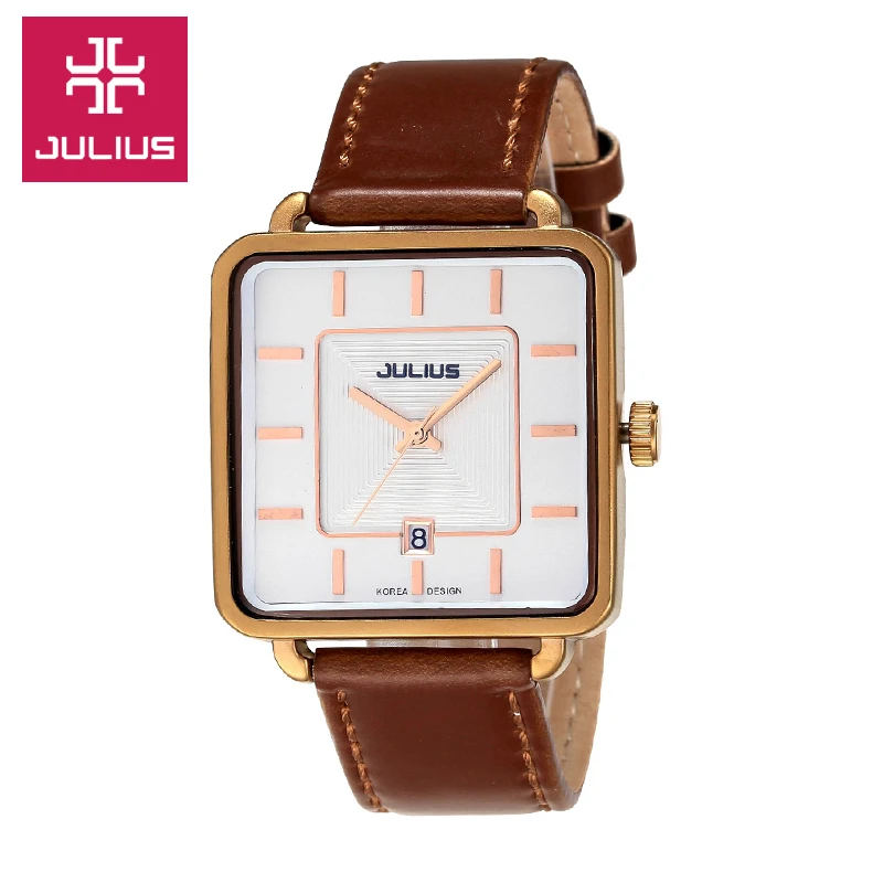 Men s Women s Wrist Watch Quartz Hours Best Fashion Dress Bracelet Leather Clock Square Lovers