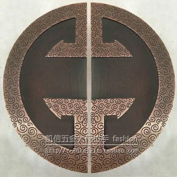 

The bronze sculpture with Chinese antique door handle frameless glass door handle door handle half round handle